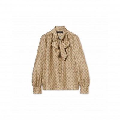 GUCCI PRINTED SILK TWILL SHIRT 860513